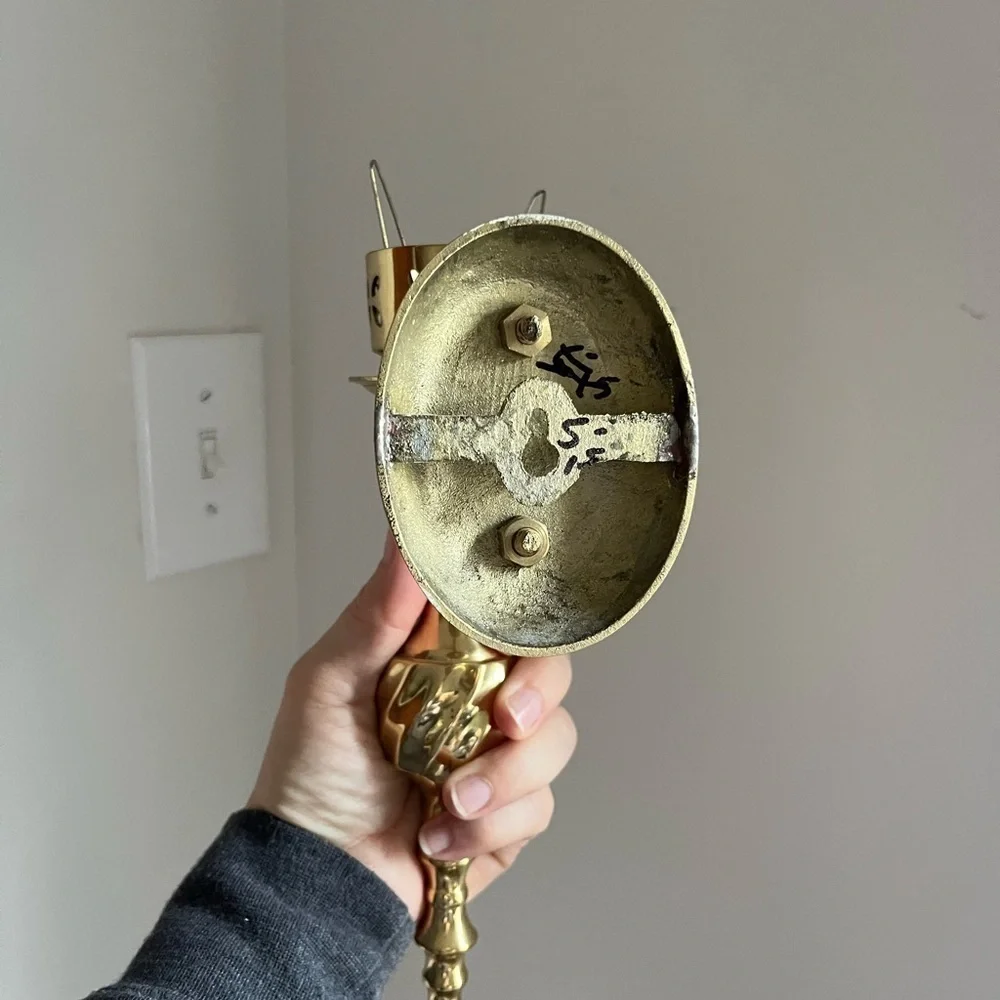 Brass wall sconce candle holder